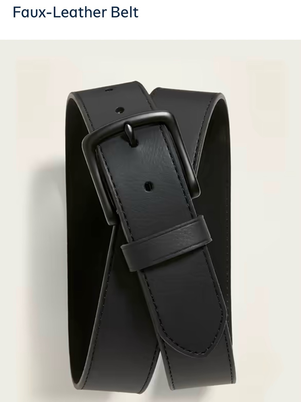 Old Navy Faux-Leather Black Men's Belt